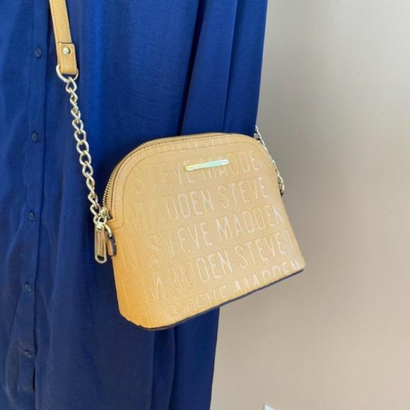 Steve Madden Mustard Dome Stamped Purse, Crossbody - Picture 3 of 9
